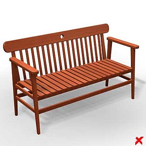 3d model of bench