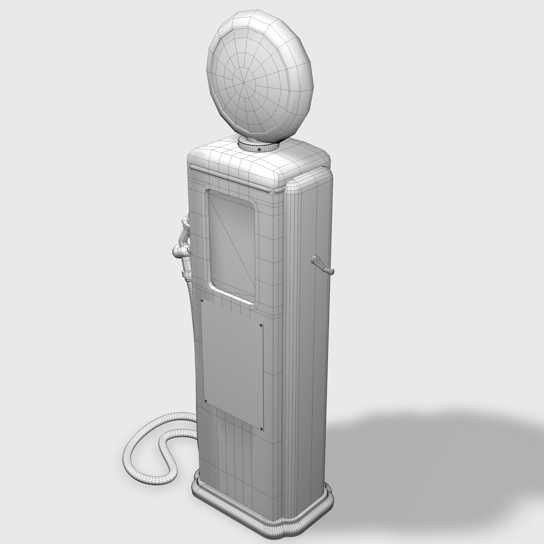 Old Gas Pump 3d Model