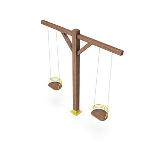 Wooden Swing 3D model