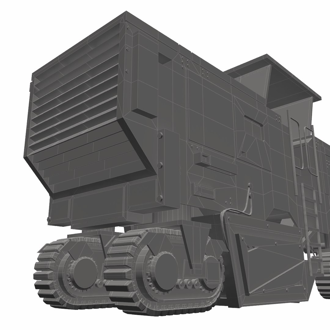 3d Rigged Asphalt Milling Machine Model