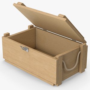 Wooden Ammo Crate Opened model