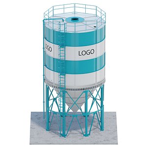 silo grain 3D model