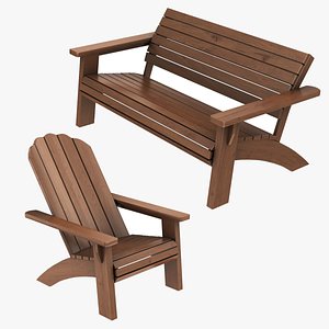 Garden Bench and chair