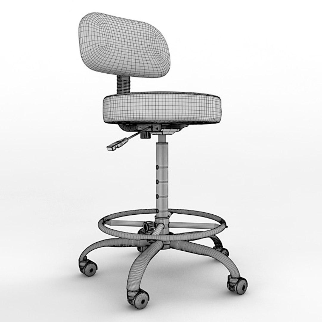 3d Max Ergonomic Stool Height Adjustment