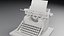 Vintage 1920s Typewriter Detailed PBR Subdivision Ready