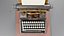 Vintage 1920s Typewriter Detailed PBR Subdivision Ready