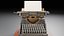 Vintage 1920s Typewriter Detailed PBR Subdivision Ready