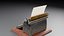 Vintage 1920s Typewriter Detailed PBR Subdivision Ready