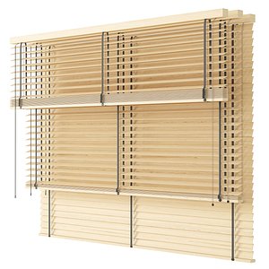 Wooden Blinds Set 15 model