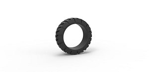 Diecast offroad tire Scale 1 to 25 3D