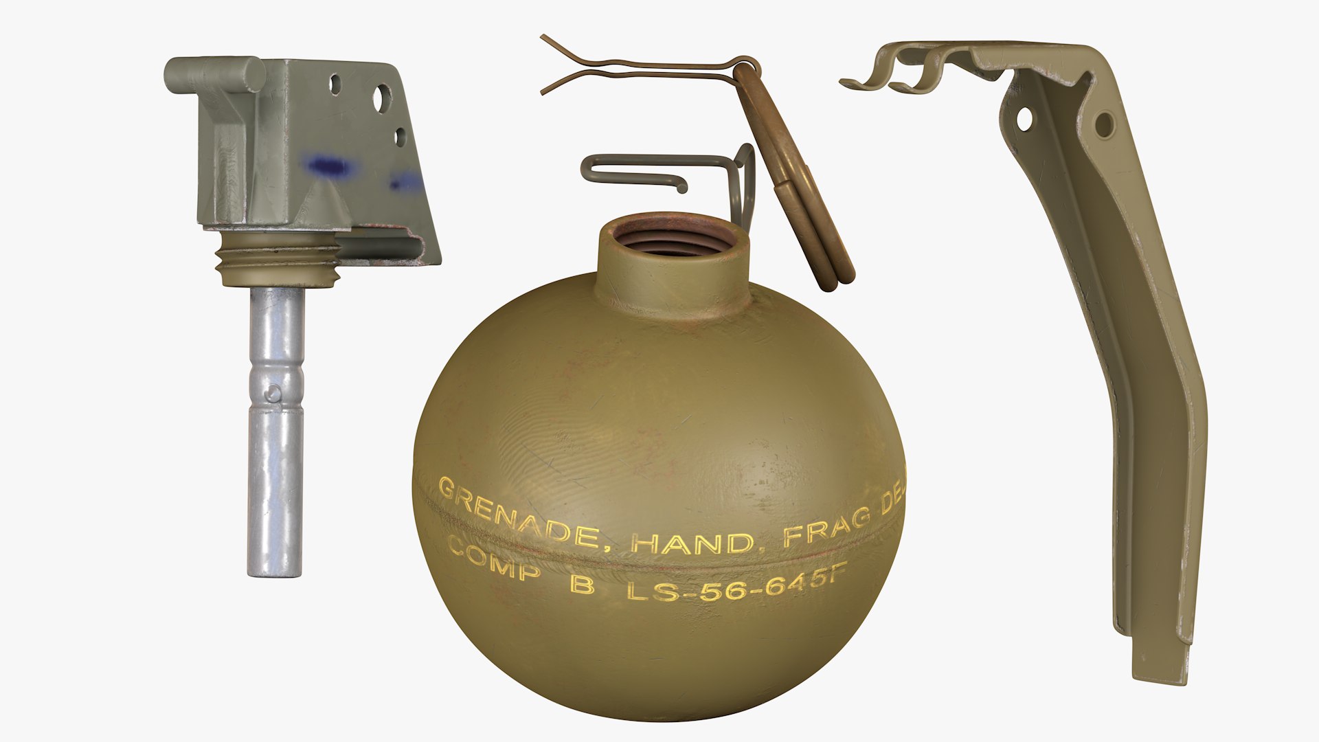 Fragmentation Infantry Hand Grenade 3D Model - TurboSquid 1443778