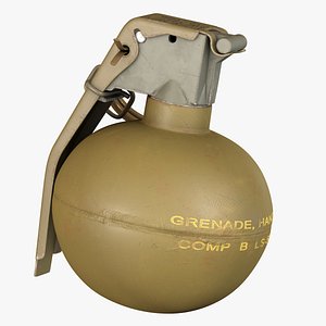 fragmentation infantry hand grenade 3D model