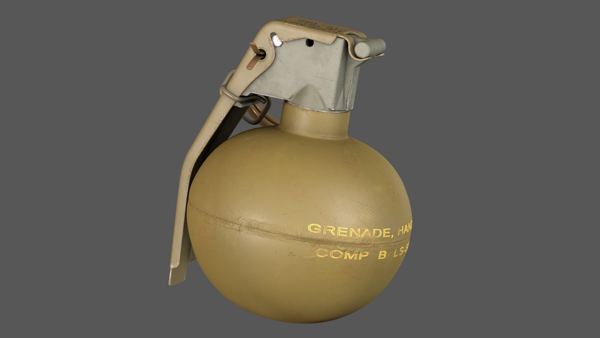 Fragmentation Infantry Hand Grenade 3D Model - TurboSquid 1443778