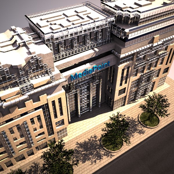 3d modern industrial building model