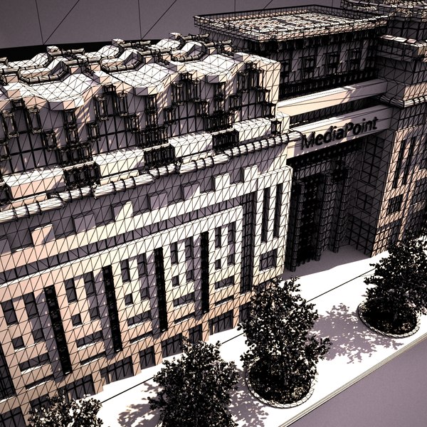 3d modern industrial building model