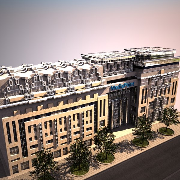 3d modern industrial building model