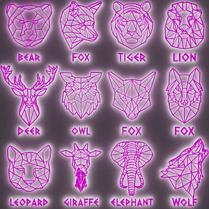 3d animals logo