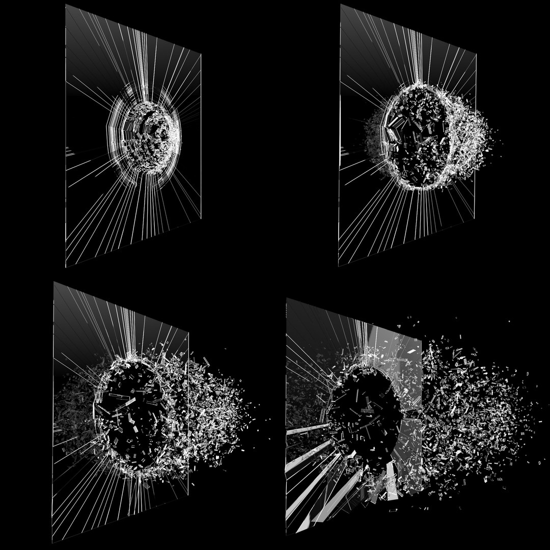Set Broken Glass Model - TurboSquid 1341263