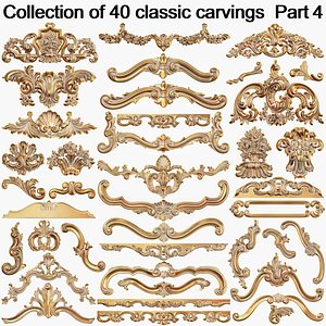 3D Collection of 40 classic carvings Part 4 model