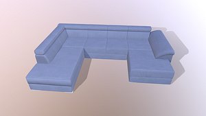 3D Sofa 7-Seater model