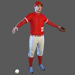 baseball player ball 3D