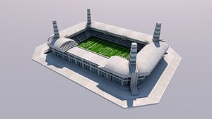 Qatar Football Stadium for AR and VR 3D model