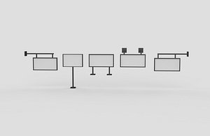 Billboards 3D model