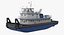 push boat ship pontoon 3D model