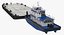 push boat ship pontoon 3D model
