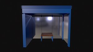 City bus stop 3D model