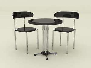 chrome chair and table set 1