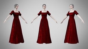 Dress 27 Burgundy Velvet With Design model