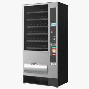 Glass Front Drink Vending Machine 3D model