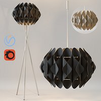 Chandelier and floor lamp AZZARDO RUBEN