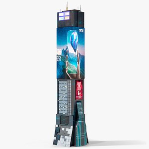 Sci-Fi Futuristic Skyscraper PBR 04 3D model