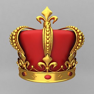 3d crown king ornaments model