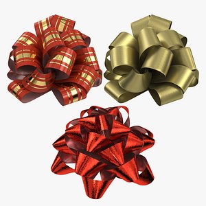 realistic gift bow 3D model