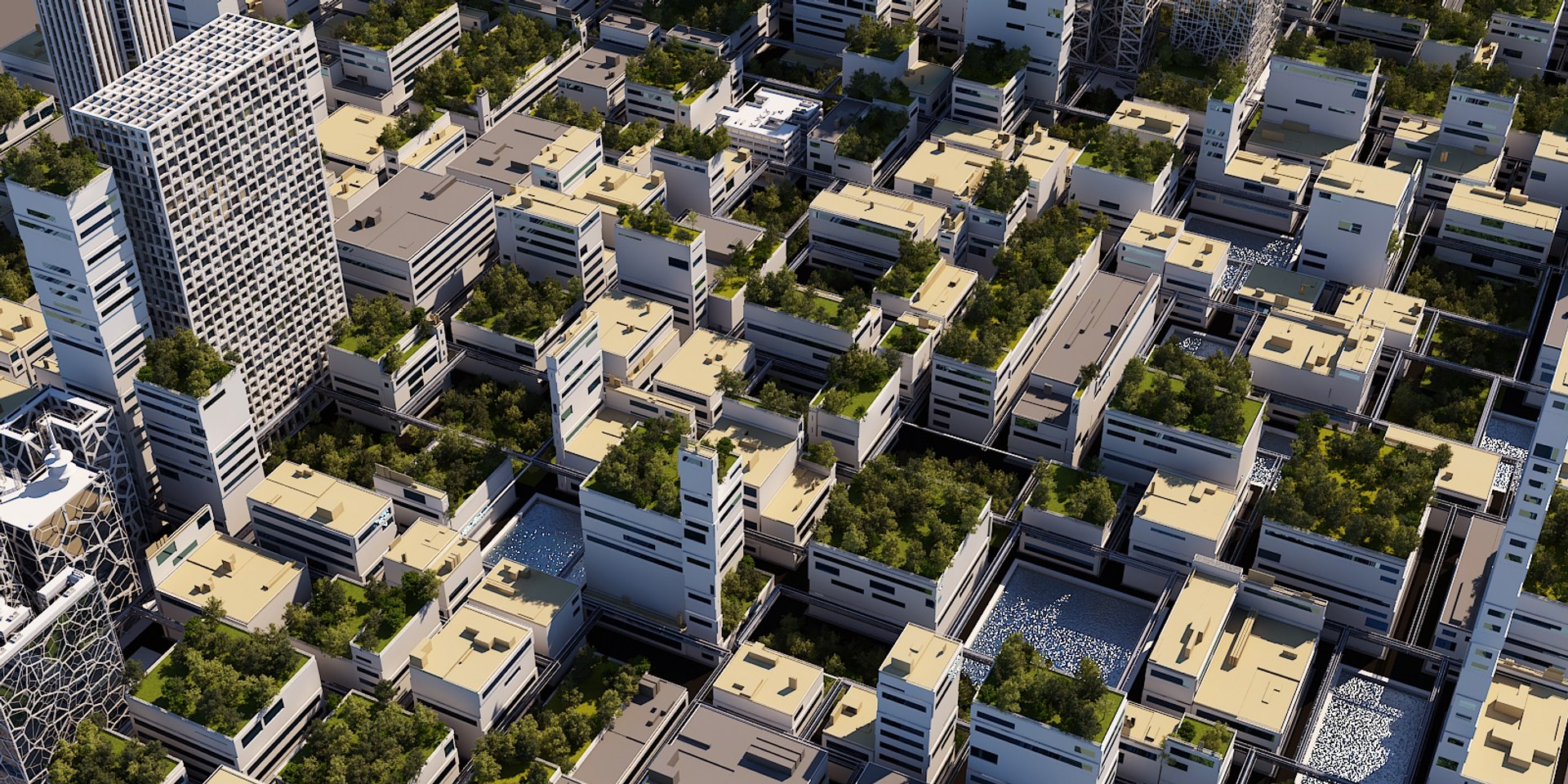 Futuristic City Cityscape 3D Model - TurboSquid 1452860
