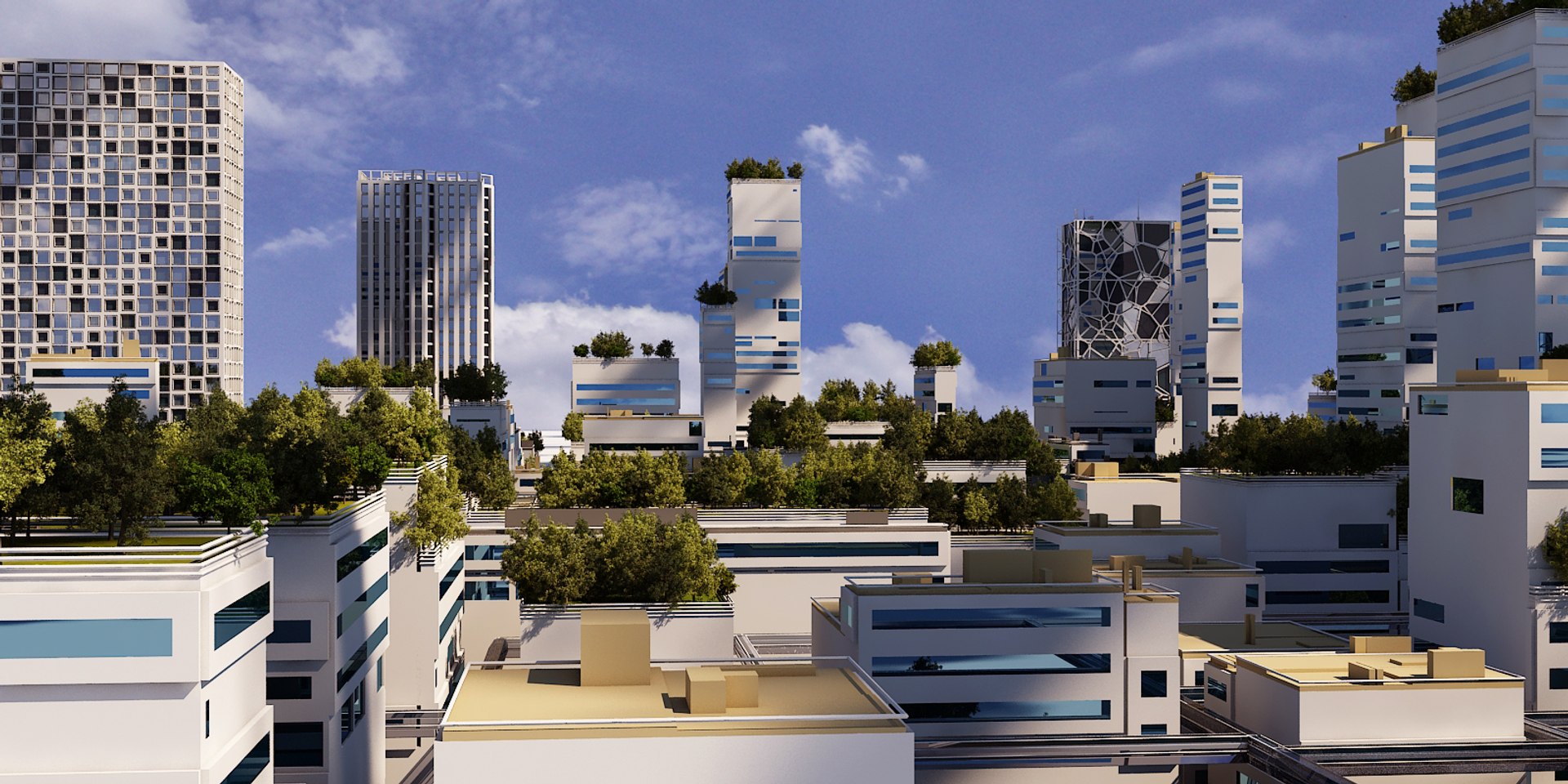 Futuristic City Cityscape 3D Model - TurboSquid 1452860