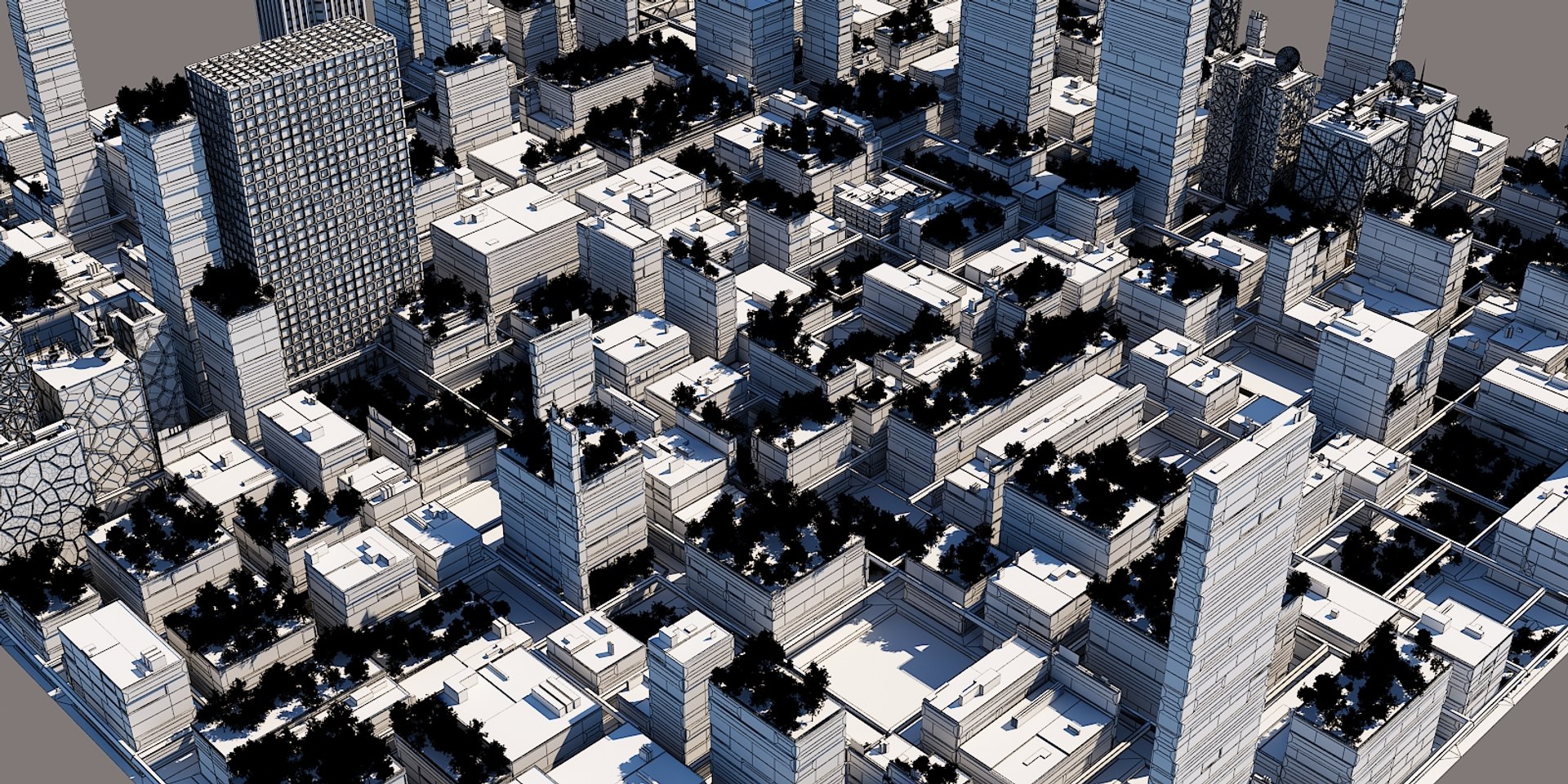 Futuristic City Cityscape 3D Model - TurboSquid 1452860