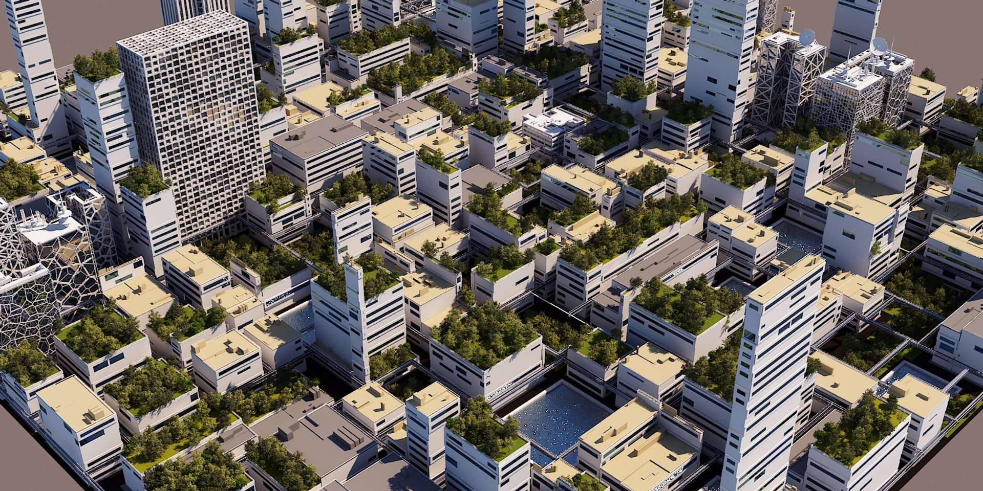 Futuristic City Cityscape 3D Model - TurboSquid 1452860