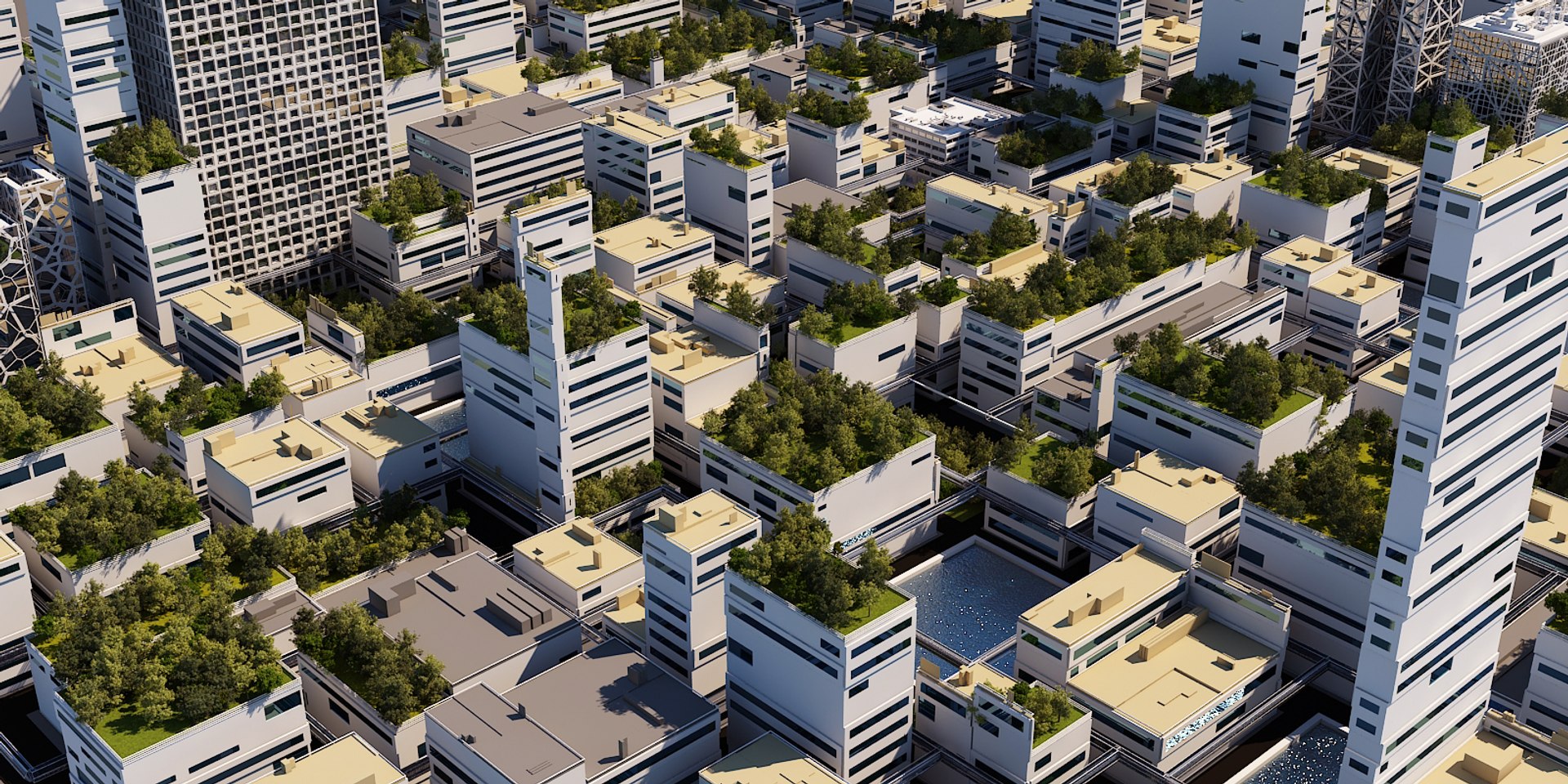 Futuristic City Cityscape 3D Model - TurboSquid 1452860