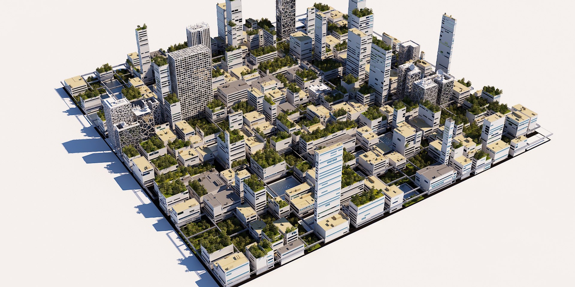 Futuristic City Cityscape 3D Model - TurboSquid 1452860