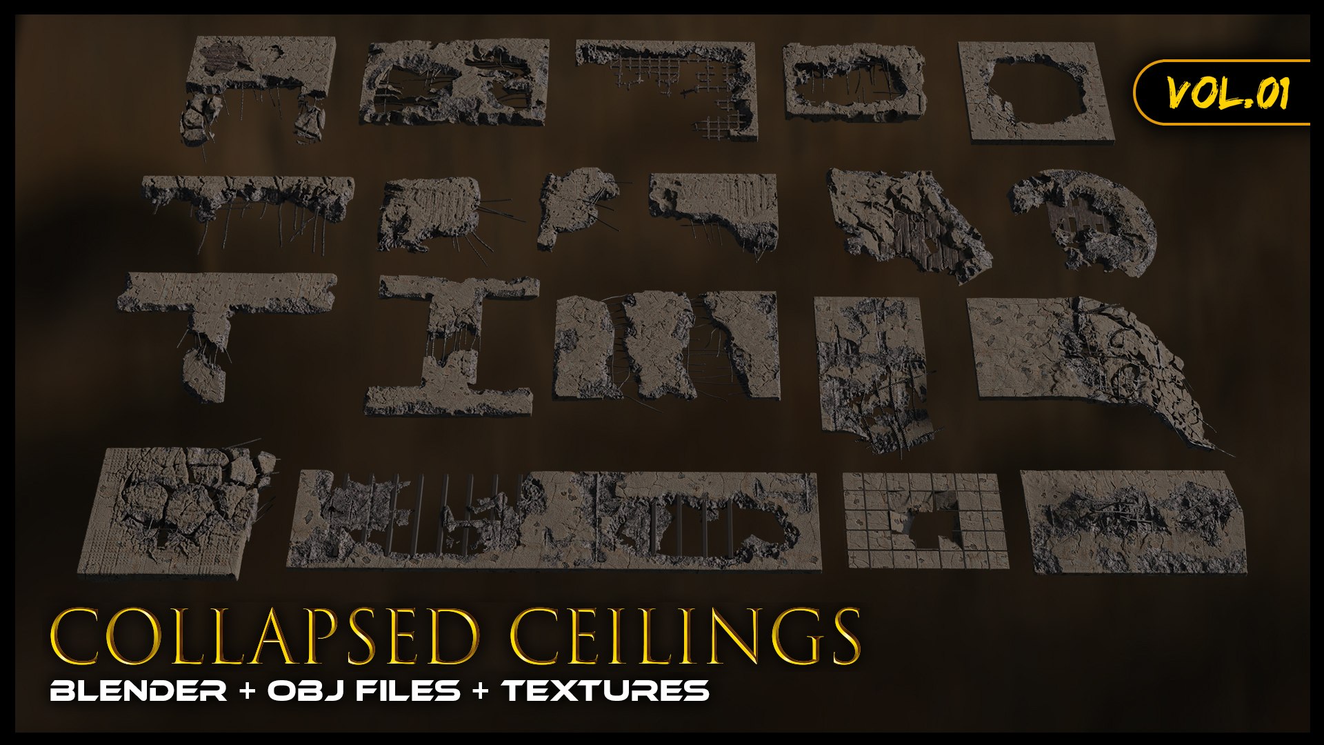 Collapsed  Damaged  Destroyed Post Apocalyptic Ceilings and Roofs Vol 01 3D model https://p.turbosquid.com/ts-thumb/B3/gfHZas/jp/cover/jpg/1683127702/1920x1080/fit_q87/64613b79017fc01bd40728fe339ae51d8c63ffdc/cover.jpg