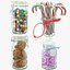 3D Four Candy jars model