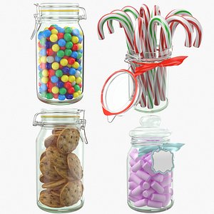 Four Candy jars
