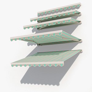 3D Flat Awning 350 x 350 cm