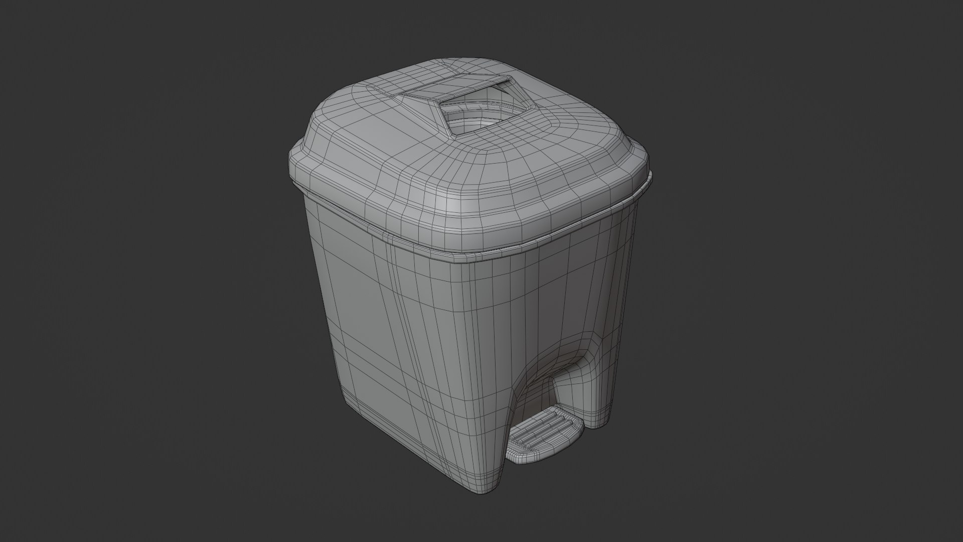 Free Cute Cartoon Trash Bin With Lid And Pedal - Free 3D Model Model ...