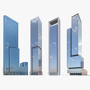 3D Office towers collection 02