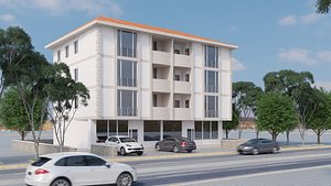 3D apartment exterior house model
